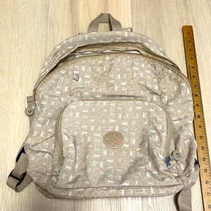 17” - Kipling Monkey khaki/white backpack